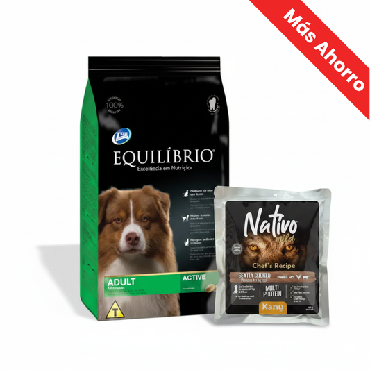 Alimento para perro Equilibrio Adultos + Alimento Húmedo Nativo Wild Chef’s Recipe Multi Protein Kanu Pet para Perros