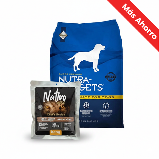 Paquete Nutra Nuggets Mantenance para perro + Nativo Wild Chef’s Recipe Multi Protein Kanu Pet para Perros