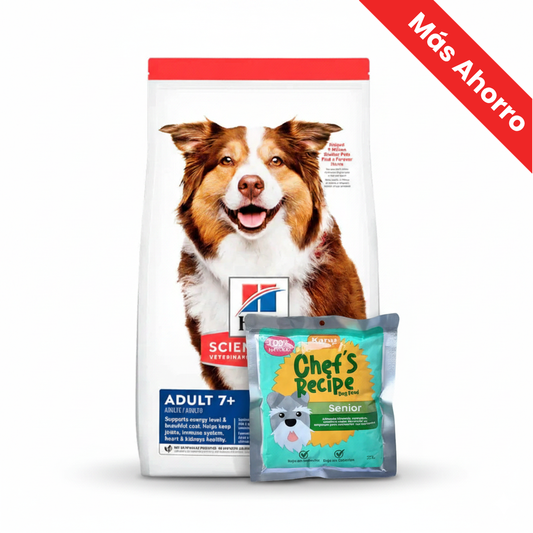 Paquete Hills Canino Senior Original para Perro + Chef's Recipe Kanu Pet para Perro Senior