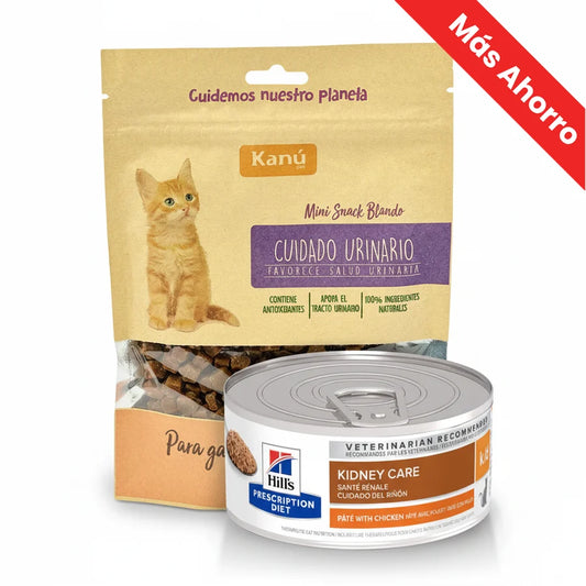 Paquete Hills Felino K/D para gato Lata + Mini Snacks Blandos Kanu Pet Gatos Cuidado Urinario Para Gato