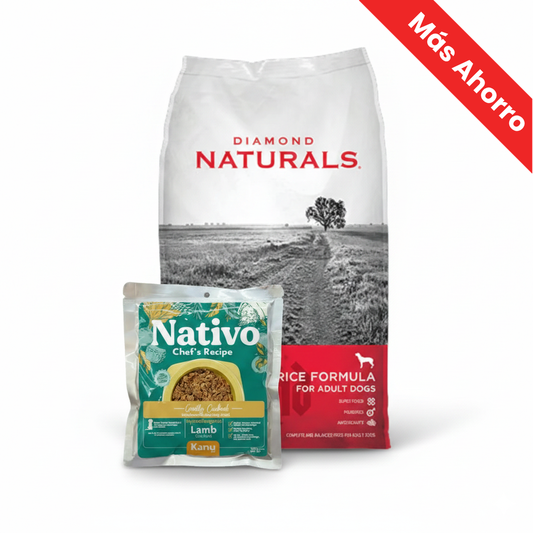 Paquete Diamond Cordero y Arroz + Nativo Chef’s Recipe Cordero Kanu Pet para Perros