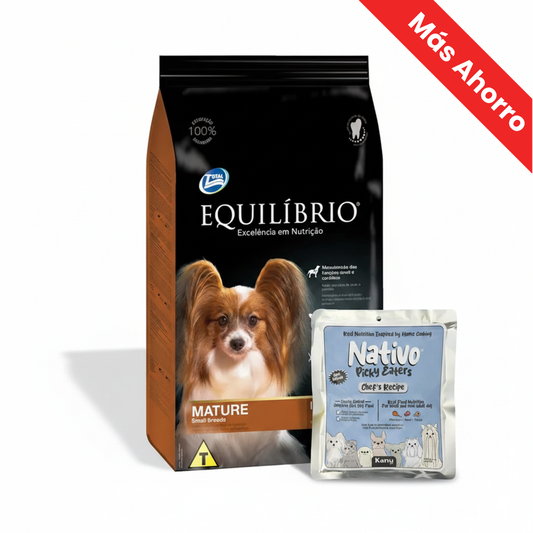 Alimento para perro Equilibrio Active Razas Pequeñas +  Alimento Húmedo Nativo Chef’s Recipe Picky Eaters Kanu Pet para Perros